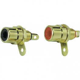 CHS5725/2G (pair) [2 шт], Cinch chassis socket red + black PU=2 ST, Contrik