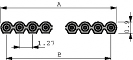 2-1437356-9, Ribbon Cable, 1.27 mm, 10x0.08 mm2, 305 m, TE Connectivity