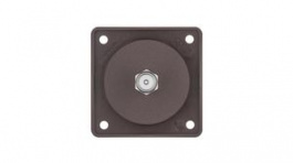945812501, Aerial TV Wall Outlet Matte INTEGRO 1x IEC (Coaxial) Flush Mount Brown, Berker
