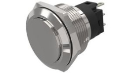 82-6561.2000, Pushbutton Switch, 1CO, Maintained Function, Silver, EAO