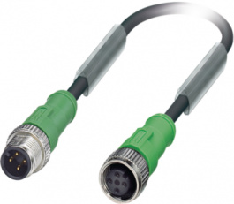 1668373, SAC-4P-M12MS/ 1,5-PUR/M12FS Sensor Cable, Phoenix Contact