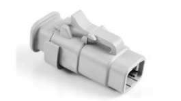 ATM06-4S-SR01GY, Housing, Receptacle, 2 Rows, 4 Poles, Grey, Amphenol