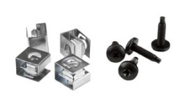 CLPSCRW1032, Screws and Clip Nuts, Pack of 50 Pieces, 10-32 UNS, 19mm, Nickel-Plated Steel, StarTech.com