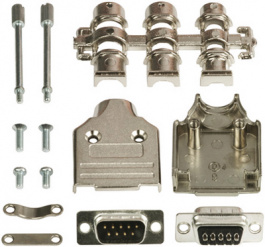 MHDM9-DM9P-K, D-Sub plug kit 9P, MH Connectors