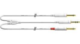 CFY 3 VPP-LONG-SNOW, Y-Adapter Cable, 1 x Jack Plug Stereo 6.3 mm, Cordial