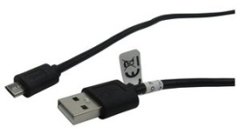 RND 765-00058, USB A Plug to USB Micro-B Plug Cable 5m Black, RND Connect