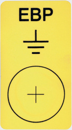 EBP JORDPUNKT, ESD stickers, 25x45mm, Neldikett
