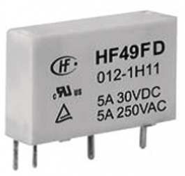 HF49FD/012-1H22G (610), Реле мощности на печатную плату 12 VDC, HONGFA