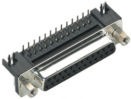 09681537613, D-Sub socket 9 female solder pcb tht/90deg., Harting