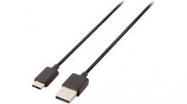 CCGP60600BK10, USB 2.0 Cable USB C Plug - USB A Plug 1m Black, Nedis (HQ)