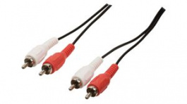 CAGB24200BK100, Stereo Audio Cable 2x RCA Plug - 2x RCA Plug 10m, Nedis (HQ)