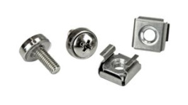 CABSCRWM520, Screws and Cage Nuts, Pack of 20 Pieces, M5, 12mm, Nickel-Plated Steel, StarTech.com