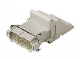 CTSM 40 R, CTS, 40 poles + earth, male insert, with male contacts, silver plated, ILME