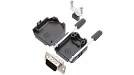 DPPK09-BK-HDP15-K, D-Sub HD connector kit 15P, Encitech Connectors