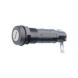 03455LS1H, Гнездо; 5x20мм; 20А; на панель; 40?85°C; Цвет: черный; UL94V-0; 5мОм, Littelfuse