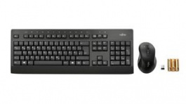 S26381-K960-L420, 128-bit AES Wireless Keyboard and Mice, 2000dpi USB Black, Fujitsu