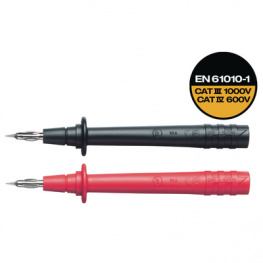 TP74, Lantern tip test probes red/black, 4 mm, CAT II 1000 V, Fluke
