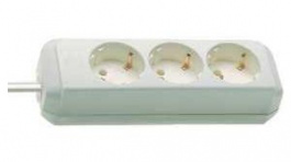 1158610030, Outlet Strip 3 Schuko Type F White CEE 7/4, Brennenstuhl