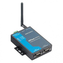NPORT W2250A-T, WIFI serial server -40 to 75 °C, Moxa