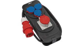 1151600, Outlet Strip 4 CEE Connector/Schuko Type F Black CEE Plug, Brennenstuhl