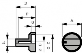5582.6611, Ручка; с юбкой, с указателем; алюминий; Диам.оси:6мм; серебристый, Mentor