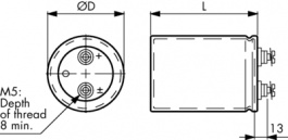 B41456-B9109-M, Aluminium Electrolytic Capacitor 10000 uF 100 VDC, TDK-Epcos