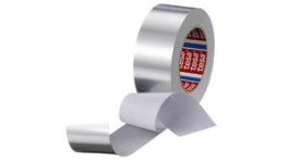 60632-00000-00, Aluminium Tape with Liner, 50mm x 50m, Silver, Tesa