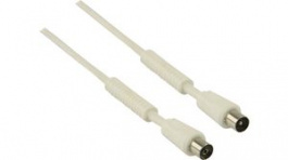 CSGP40010WT50, Coax Cable 100dB Coax Male - Coax Female 5m White, Nedis (HQ)