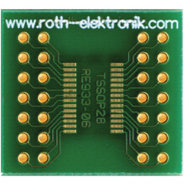 RE933-06, Laboratory card FR4 Epoxide + chem. Ni/Au TSSOP28 Adapter, Roth Elektronik