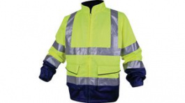 PHVE2JMXG, High Visibility Work Jacket Size XL Flourescent Yellow, Delta Plus