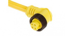 1300100922, Mini-Change A-Size Double-Ended Cordset 4 Poles Male (Straight) to Female (90°) 16 AWG Yellow TPE 8m (26.25'), Molex