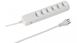 207605216 C, Multiple Socket Outlet 4 Type J (T13) White Type J (T12), Steffen