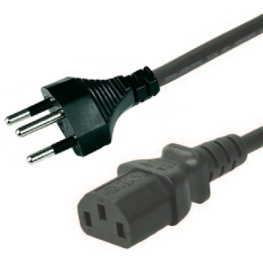 6900-916.64, Mains cable Type F (CEE 7/7) 2x IEC-320-C13 1 m, Feller Aut