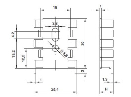 KL-165/SN, Радиатор: штампованный; U; натуральный; L: 30мм; W: 25,4мм; H: 7,9мм, Seifert electronic