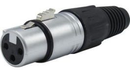 RND 205-00882, XLR Connector Silver Socket 3 Poles, RND Connect