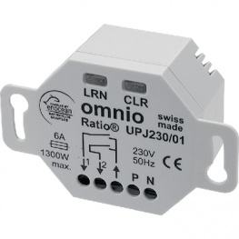 UPS230/08, Flush-mounted switch actuator, single relay 16A/250 VAC, Omnio