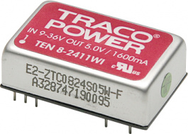 TEN 8-7211WI, Преобразователь: DC/DC; 8Вт; Uвх:43?160В; 5ВDC; Iвых:1600мА; DIP24, Traco Power