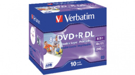 43665, DVD+R DL 8.5 GB 10x Jewel case, Verbatim