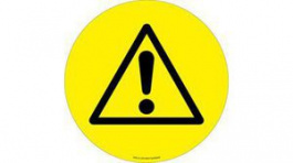 RND 605-00161, Exclamation Mark Sign, Warning, Triangular, Black on Yellow, Plastic, 1pcs, RND Lab