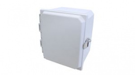 PJU1086L, Type 4X Junction Box with Solid Snap Latch Cover, 210x156x255mm, Polyester, Grey, Hammond