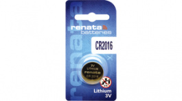 CR2016 MFR.SC, Button cell battery,&nbsp;&nbsp;Lithium Manganese Dioxide, 3 V, 90 mAh, Renata