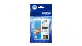 LC421VAL, Ink Cartridge, Black/Cyan/Magenta/Yellow, Sheets, Brother