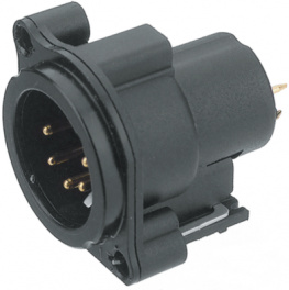 NC5MBV-B, XLR Panel-mount male receptacle 5Pblack, Neutrik