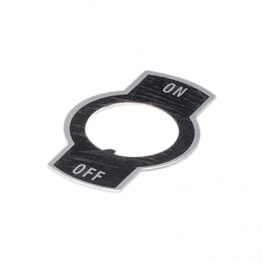 U19, Accessories ON-OFF marked plate, vertical, APEM