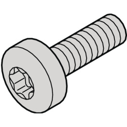 24571-372 [100 шт], Torx pan head screw M4 x 10 mm metallic PU=100 ST, Schroff