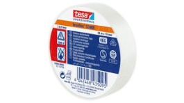 53988-00062-00, Soft PVC Insulation Tape White 19mm x 25m, Tesa