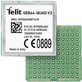 GE864Q2D003T003, GSM module 850 MHz 900 MHz 1800 MHz 1900 MHz, Telit