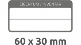 6903, Inventory Labels, 10 sheets/50 labels, 60 x 30 mm, White / Black, Zweckform