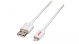 11028326, Cable USB-A Plug - Apple Lightning 150mm USB 2.0 White, Roline