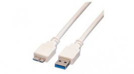 11998876, USB Cable USB-A Plug - USB Micro-B Plug 150mm White, Value